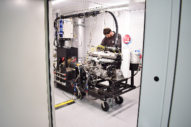 Engine dyno testing at Jim Stokes Workshops